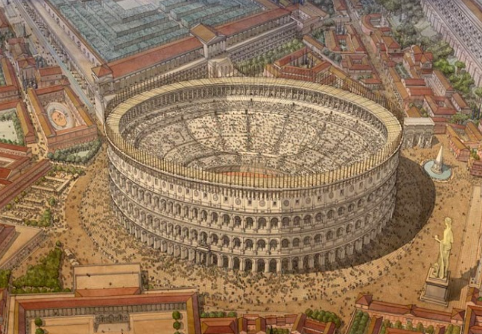 Recreación del Coliseo romano en su máximo esplendor (Autor: Jean Claude Golvin)