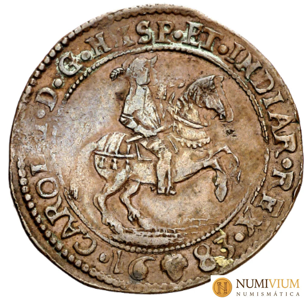 1683. Carlos II. Bruselas. Oficina Imperial de Finanzas. Jetón. Jetón