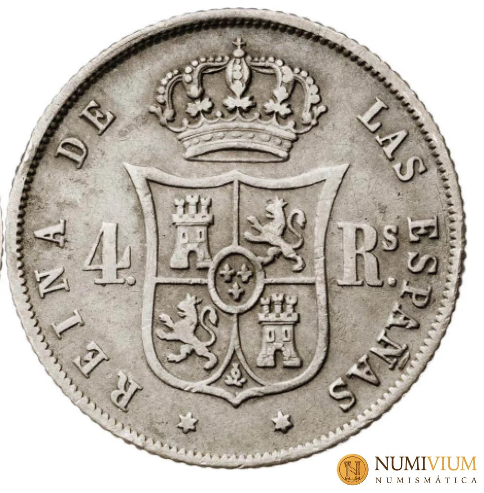 1858. Isabel II. Madrid. 4 reales.