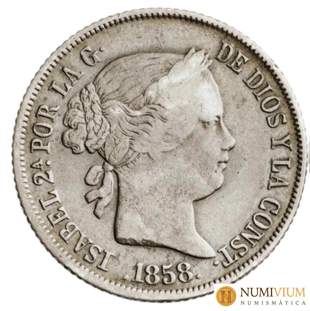 1858. Isabel II. Madrid. 4 reales.