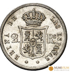 1862. Isabel II. Madrid. 2 reales. Pátina. Ex-colección Flemming 2 Reales