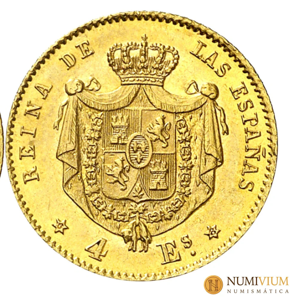 1868*68. Isabel II. Madrid. 4 escudos