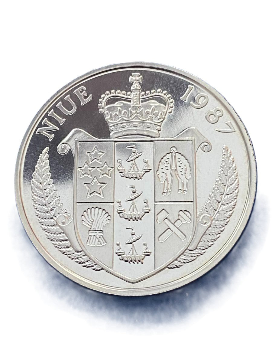 Nueva Zelanda 1987 50 dólares – Isabel II (Boris Becker) Plata Proof