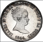 Isabel II (1833-1868). 1 real. Madrid 1845. MBC+