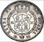 Isabel II (1833-1868). 1 real. Madrid 1845. MBC+