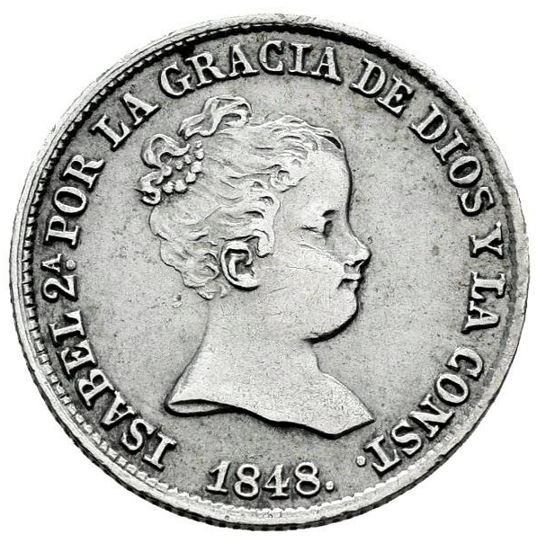 Isabel II (1833-1868). 1 Real. Madrid 1848. MBC+