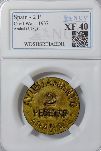 Ayuntamiento de Arahal. Serie completa. Raras. EBC/EBC+. Encapsuladas.