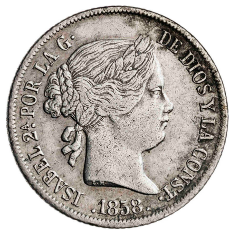 Isabel II. Madrid. 4 reales. 1858. MBC-MBC
