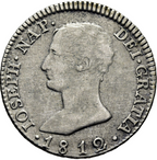 JOSÉ NAPOLEÓN. Sevilla. 4 reales. 1812. Posible sobrefecha sobre 1
