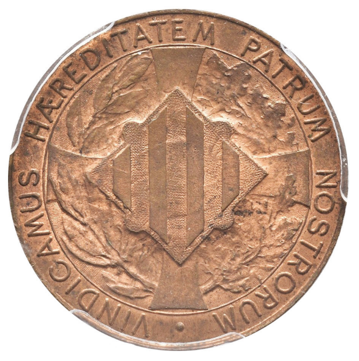 UNIÓN CATALANISTA. Módulo 5 céntimos. 1900 Barcelona. Encapsulada. MS64RB