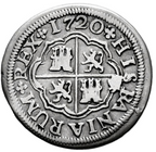 Felipe V (1700-1746). 1 real. 1720. Sevilla. J. Fecha Rarísima. MBC+/MBC