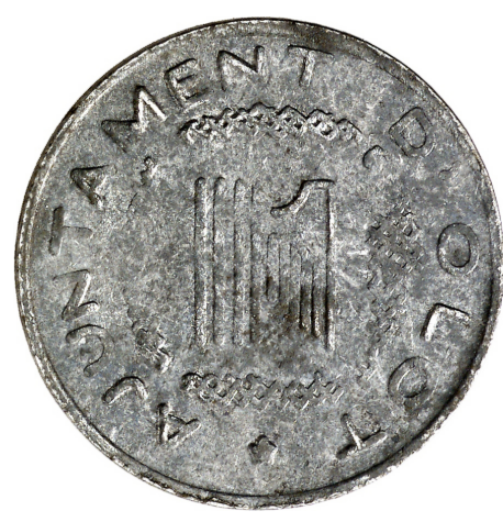 Ayuntamiento de Olot. 10 Céntimos. Escasa. MBC+. Buen ejemplar