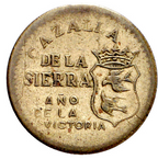 Cazalla de la Sierra (Sevilla). Bando nacional. 10 céntimos.  MBC. Rara.