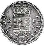 Felipe V (1700-1746). 1 real. 1717. Segovia. J. Rarísima