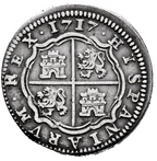 Felipe V (1700-1746). 1 real. 1717. Segovia. J. Rarísima