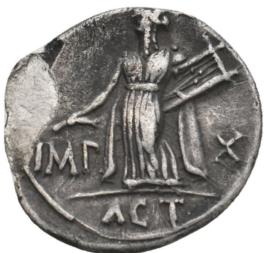 Denario de Augusto (27 aC-14dC). Ceca de Lugdunum. Buen retrato. Fecha 15-13aC