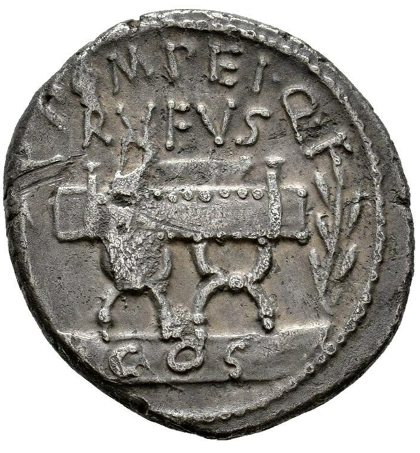 GENS POMPEYA. Q. Pompeius Rufus. Denario. 54 a.C. Roma.