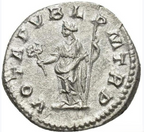 MACRINO (padre de Diadumeniano y tan breve como él). Denario. Roma (217). EBC-. Escasa