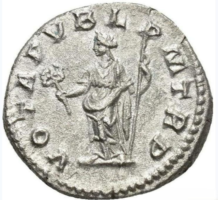 MACRINO (padre de Diadumeniano y tan breve como él). Denario. Roma (217). EBC-. Escasa