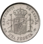 Alfonso XIII. 1 peseta. Madrid. 1900. EBC