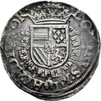Felipe II (1556-1598). 1/2 escudo de Borgoña. 1568. Amberes. Escasa. MBC