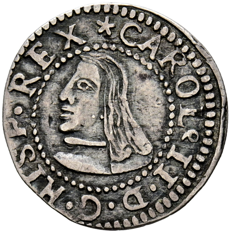 CARLOS II (1665-1700). 1 Croat.1687. Barcelona.