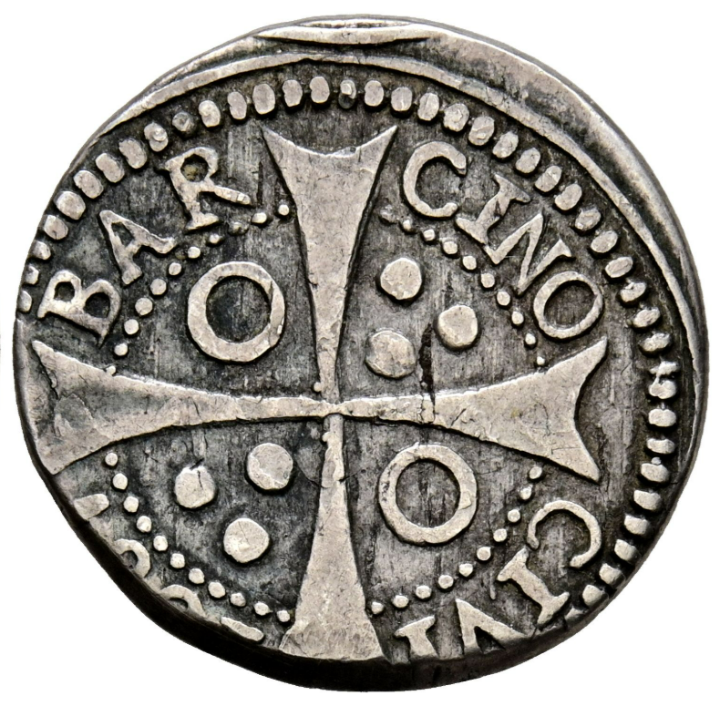 CARLOS II (1665-1700). 1 Croat.1687. Barcelona.