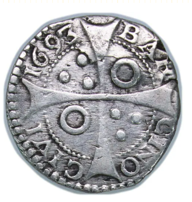 Carlos II. 1 Croat. Barcelona. 1693. Variante de busto