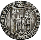 Fernando e Isabel (1474-1504). 1 real. Sevilla. Variante. Tipo escaso.