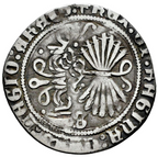 Fernando e Isabel (1474-1504). 1 real. Sevilla. Variante. Tipo escaso.
