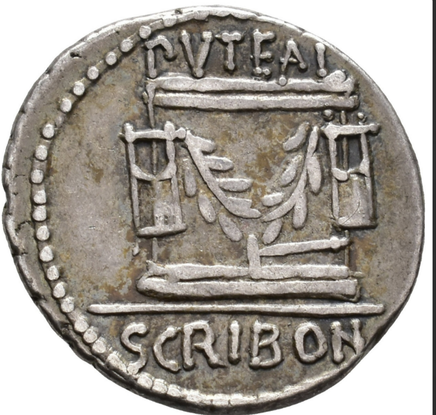 GENS SCRIBONIA. L. Scribonius Libo, 62 a.C. Denario. Hermosa pátina.