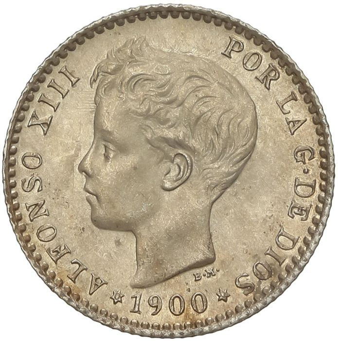 ALFONSO XIII. 50 Céntimos. 1900 (*0-0). S.M.-V.