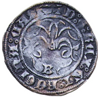 FERNANDO E ISABEL (1497–1504). ½ Real, ceca de Burgos. Very fine.