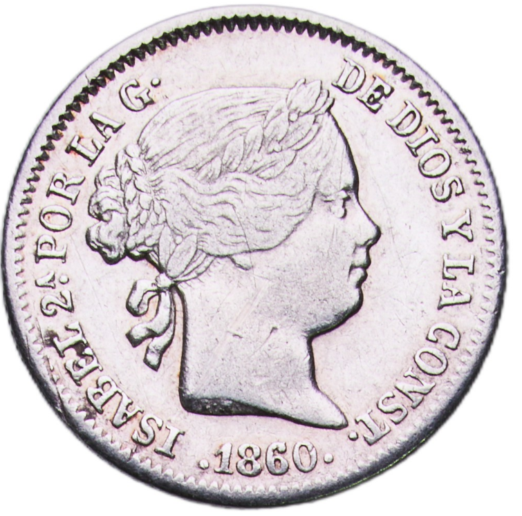 Isabel II. 1 Real. Madrid. 1860. EBC