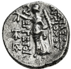 ANTÍOCO VII EUERGETES (SIDETES) (138-129 a.C.). Dracma de Damasco. Fechada. REY 15.