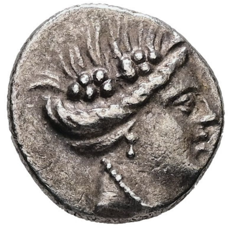 EUBEA, HISTIAIA. Tetróbolo de plata. Siglos III-II a.C.