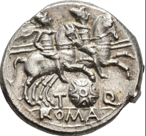 GENS QUINCTIA. T. Quinctius Flaminius. Denario. Roma (126 a.C.). EBC