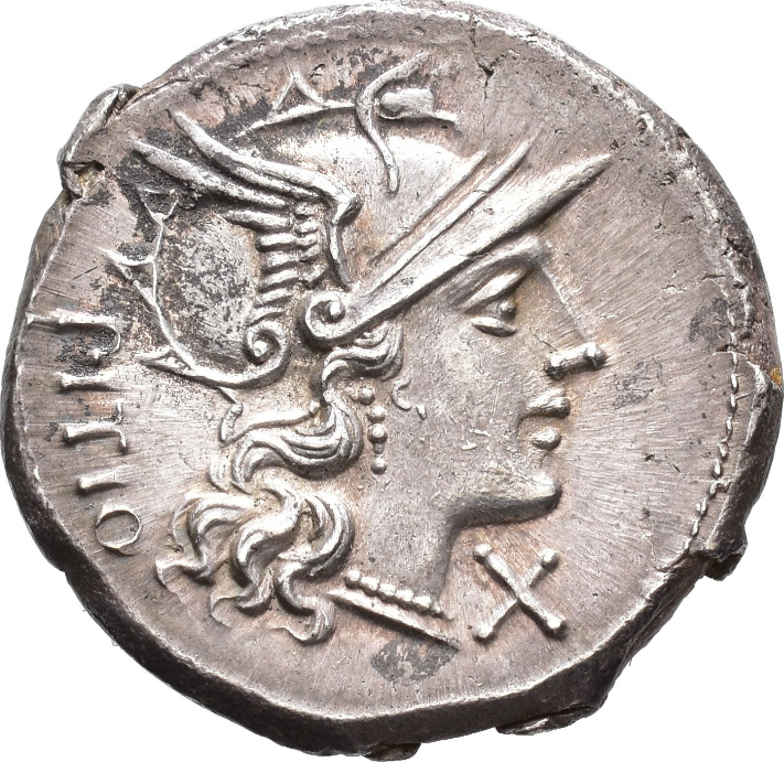 GENS SEMPRONIA. L. Sempronius Pitio. Denario. Roma (148 a.C.). EBC/EBC+