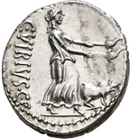 GENS VIBIA. C. Vibius Pansa. Denario. Roma (90 a.C.). EBC-