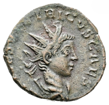 TÉTRICO II como César (273-274 d.C.) – Usurpador Galo. Antoniniano. Colonia Agrippinensium. Moneda escasa, interesante.