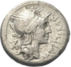 GENS CIPIA. M. Cipius. Denario (plata). 115 - 114 a.C. Roma.