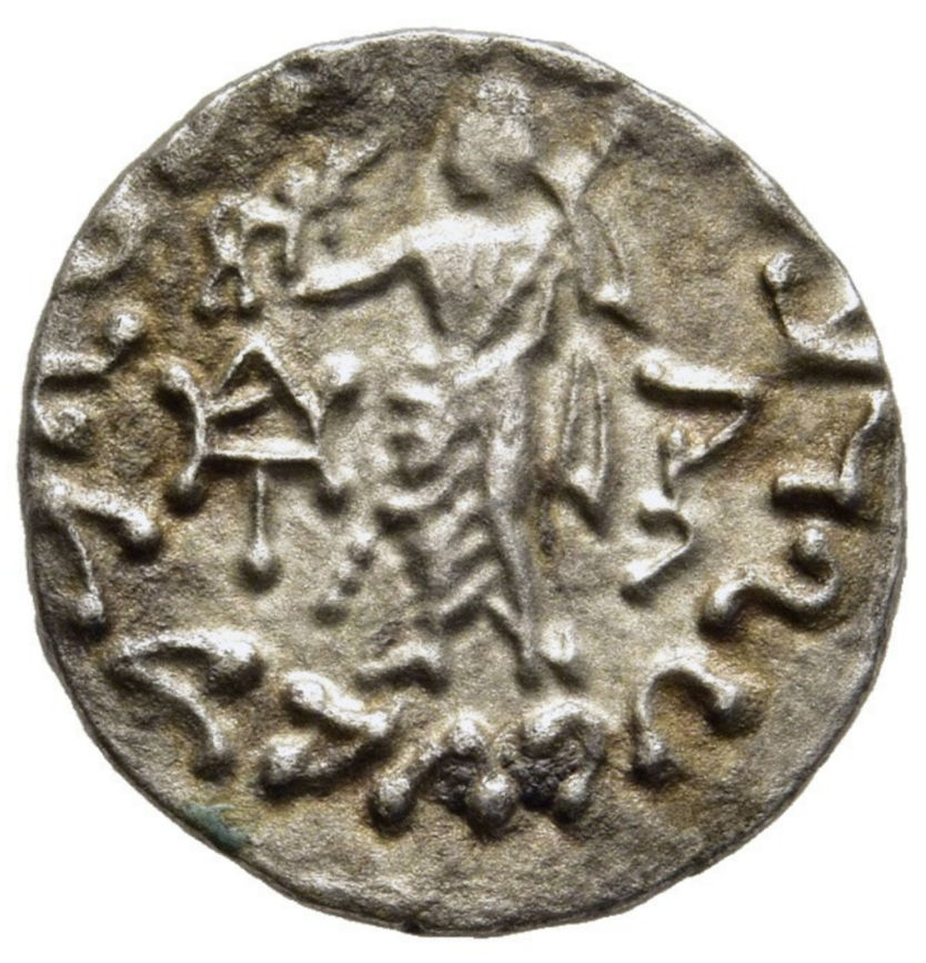 Indosescitas. AZES(aprox. 58-12 a.C.). Dracma