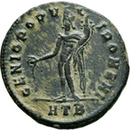 MAXIMIANO HERCULEO. Follis. (286-305 d.C.) Heráclea. (RIC 19a). MBC