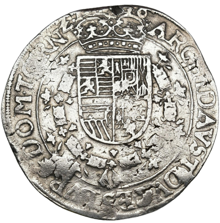 ISABEL Y ALBERTO. Patagón. Tournai. 1616. MBC-
