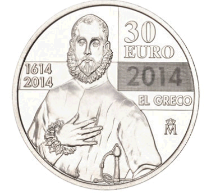 FNMT. 30€. 2014. IV Centenario de la muerte de El Greco
