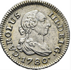 CARLOS III. Madrid. 1/2 real. 1780. SC-