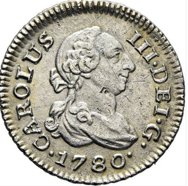 CARLOS III. Madrid. 1/2 real. 1780. SC-