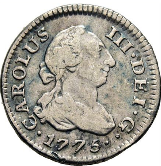CARLOS III. Madrid. 1/2 real. 1775. PJ. MBC-/MBC