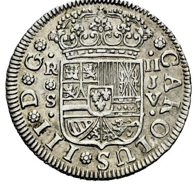 Carlos III (1759-1788). 2 reales. 1761. Sevilla. JV. MBC+