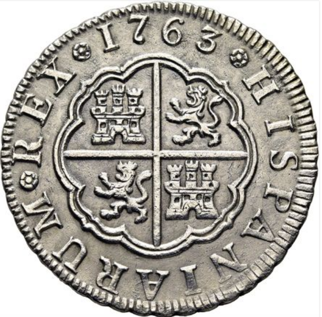 CARLOS III. Madrid. 2 reales. 1763. JP. Excelente. Muy escasa y más así. EBC